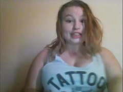 Chubby teen shows me her tits