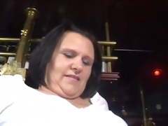 Chubby german mature fucked in a bar