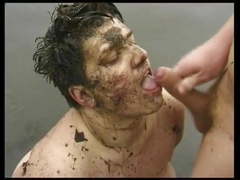 Masked man fucks a BBw in the mud