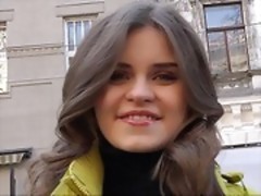 Dude spotted a sexy Russian amateur with big beautiful eyes and nice plump dick sucking lips, and knew she''d be down for a little action. In no time flat she was back at his place, stripping down and taking his cock down to the balls!