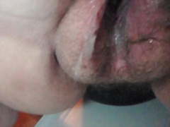 My messy pussy pissing twice a evening I had sex with 7 boys