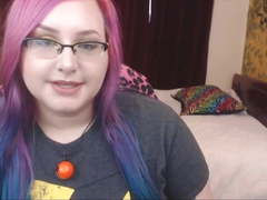 Big ass  kitten Chu with colored hair